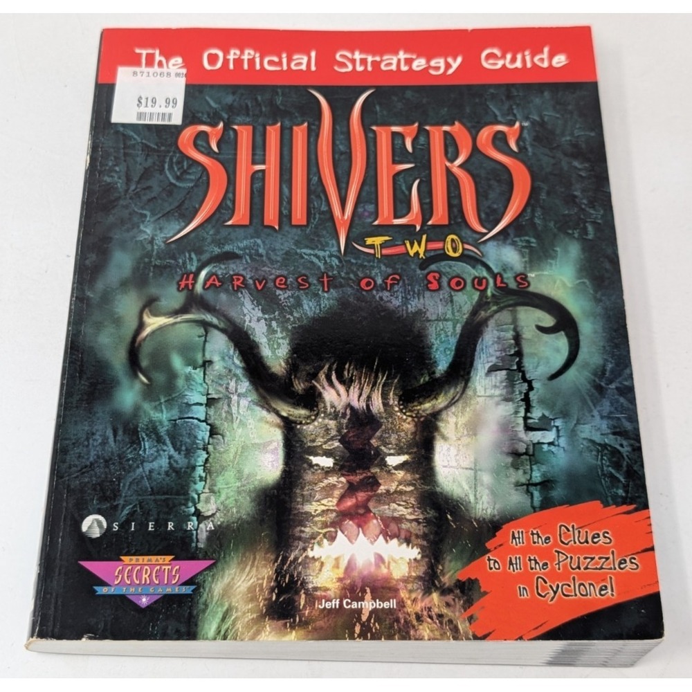 Shivers 2 Harvest of Souls PC Game Prima Strategy Guide Book Horror Sierra VTG